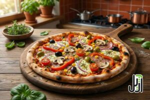 طرز تهیه پیتزای مخصوص گیاهی